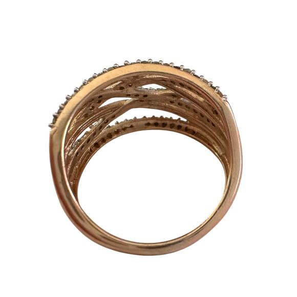 1/2 Carat Natural Diamond Braided Woven Paths Ring Size 7 - Picture 8 of 16